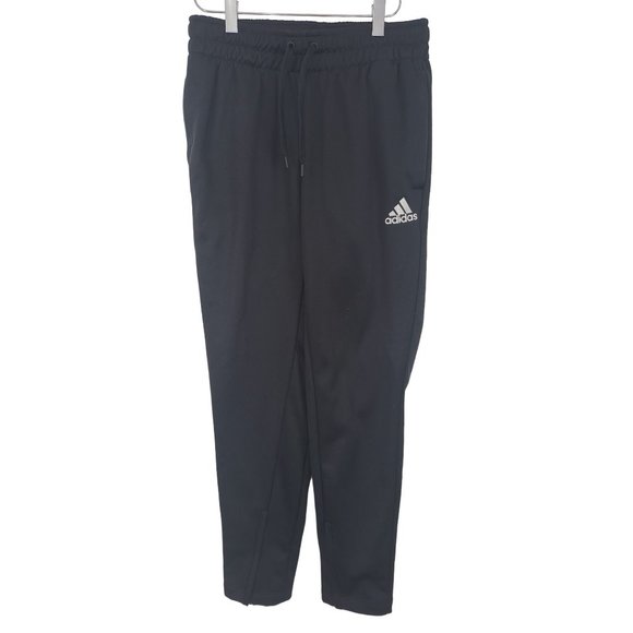 adidas Pants Adidas Sweatpant Joggers Small Mens Black Zippered Ankle High Rise Bottoms